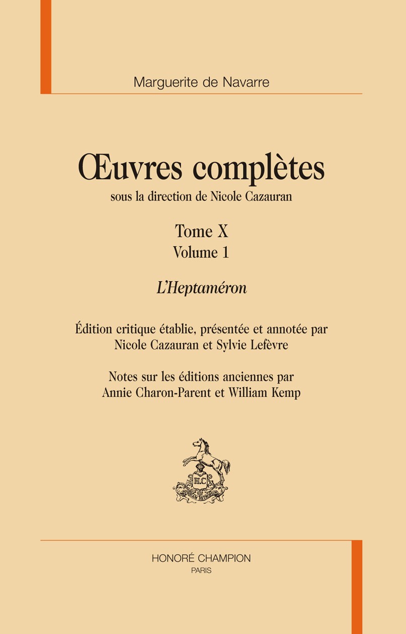 OEUVRES COMPLÈTES. TOME X. L'HEPTAMÉRON