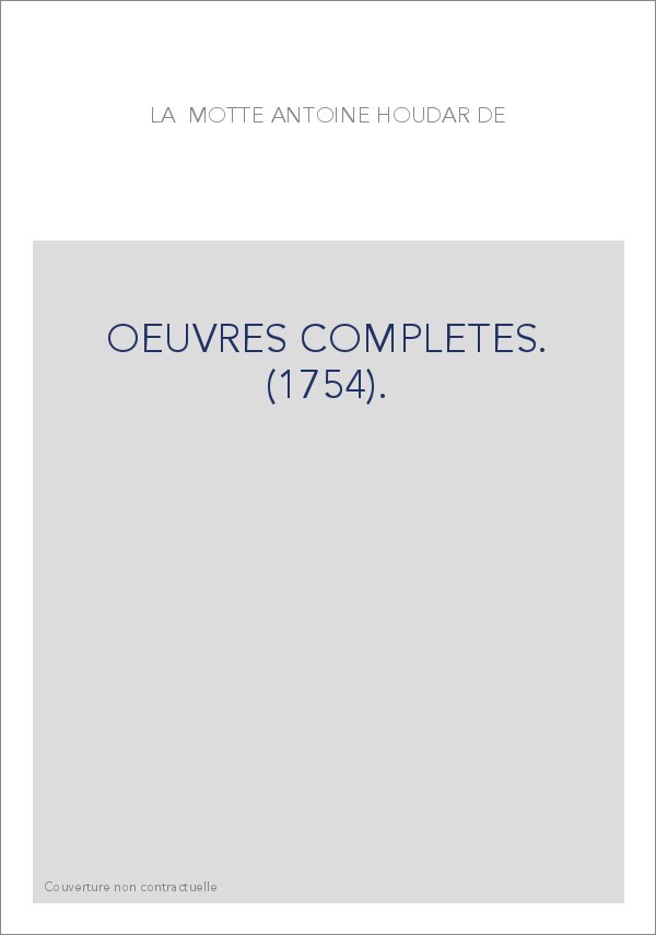 OEUVRES COMPLETES. (1754).