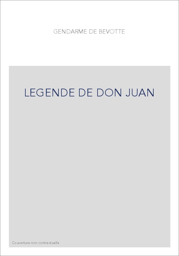 LEGENDE DE DON JUAN