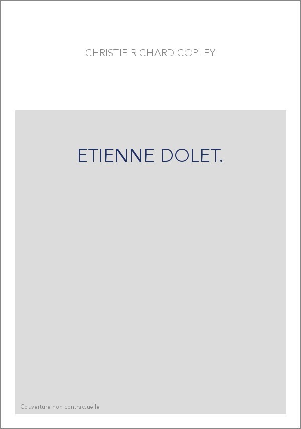 ETIENNE DOLET.