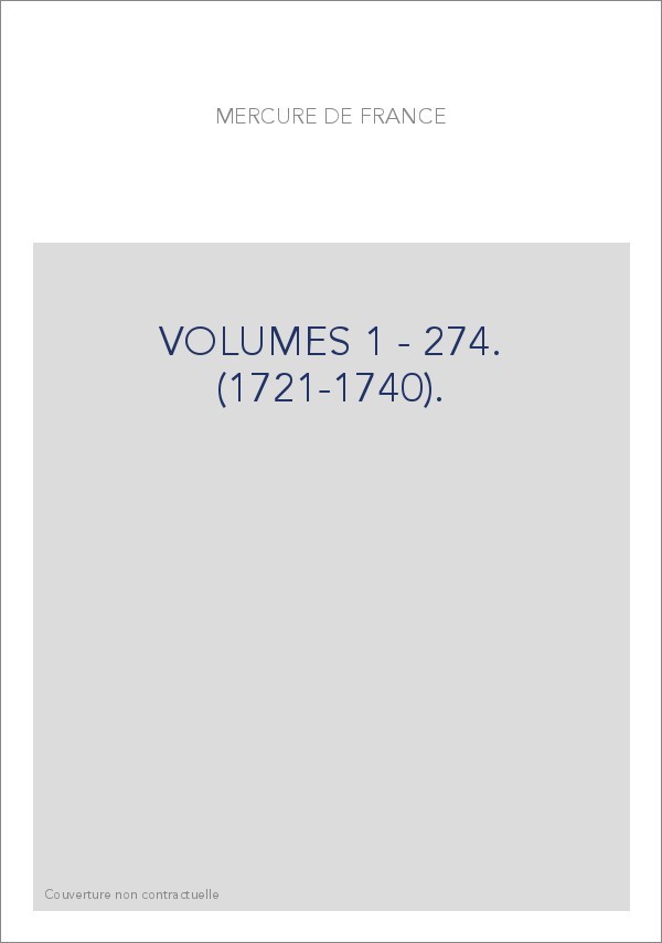 VOLUMES 1 - 274. (1721-1740).