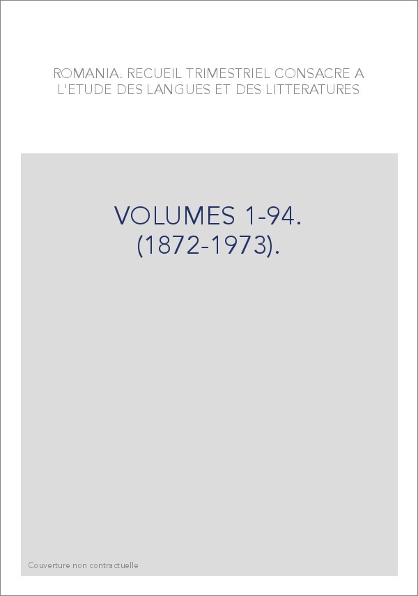 VOLUMES 1-94. (1872-1973).