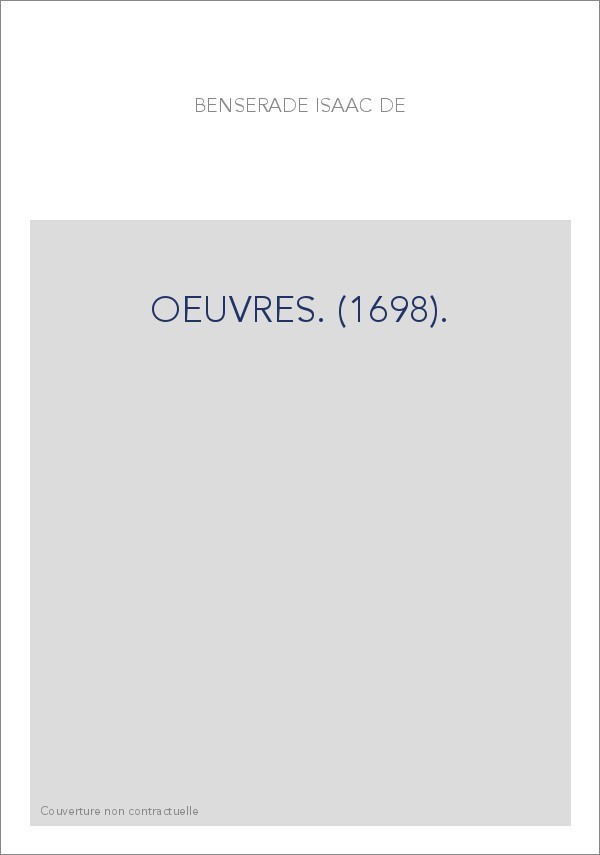 OEUVRES. (1698).