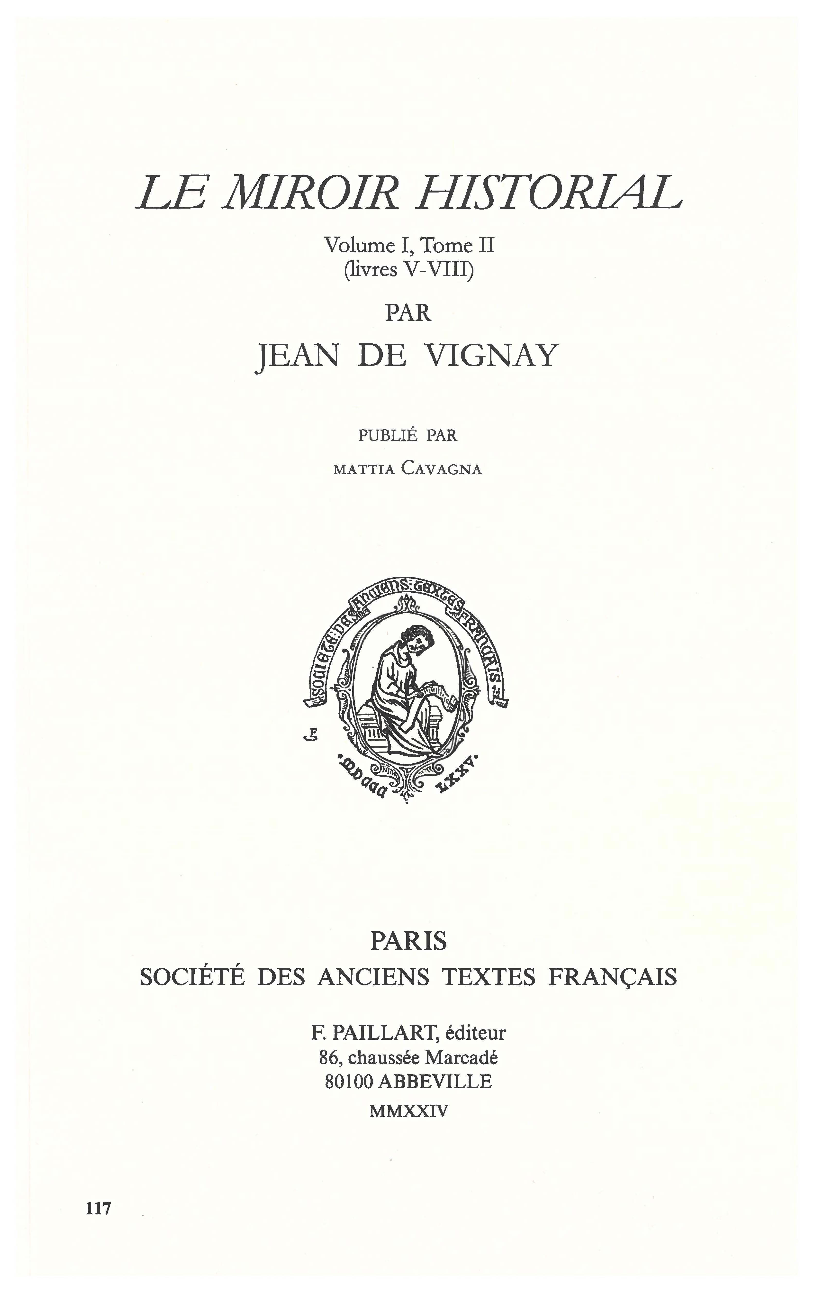 LE MIROIR HISTORIAL, TOME II  (LIVRES V-VIII)