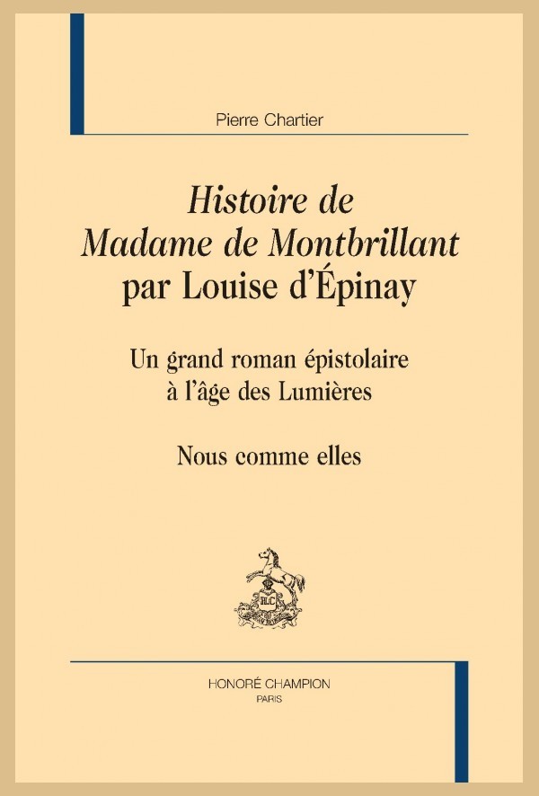 HISTOIRE DE MADAME DE MONTBRILLANT PAR LOUISE D'ÉPINAY