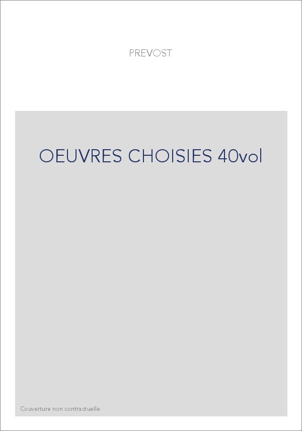 OEUVRES CHOISIES 40vol